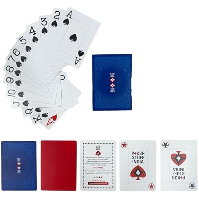 PSI PLASTIC PLAYING CARDS FOR CASINO GAMINGROYAL BLUE - Image 3